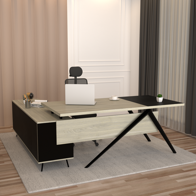 Soul Executive Office Table 6 ft with Side Rack – Premium CEO Desk
