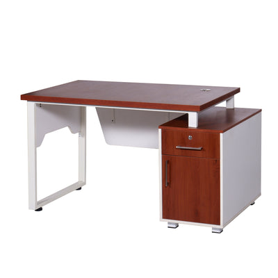 Willis Staff Office Table 2.5 x 4 ft with Side Rack – Modern Desk